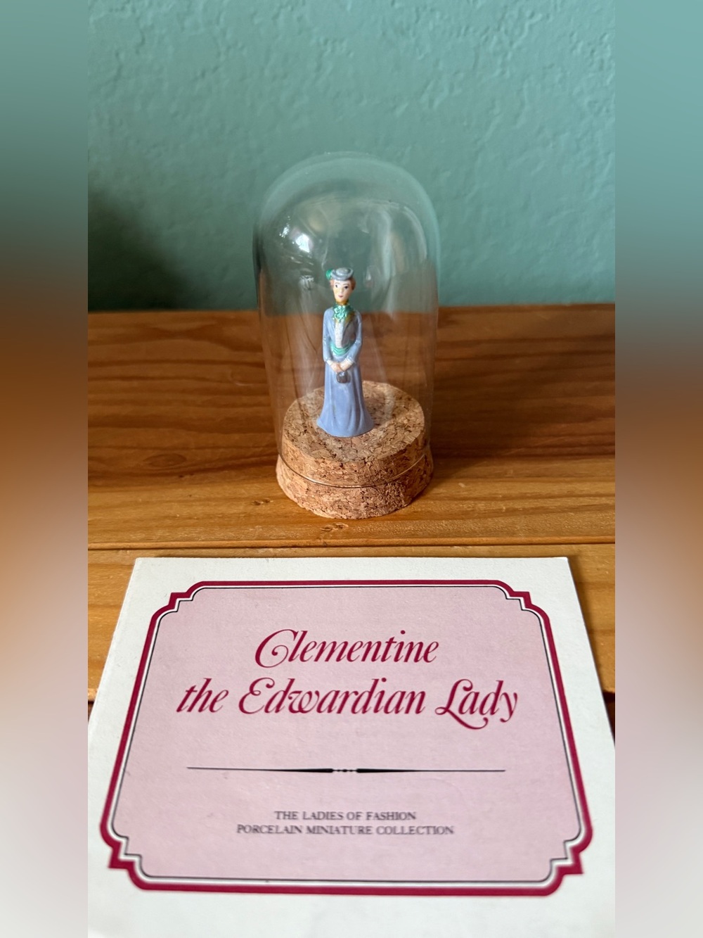 Franklin Mint Clementine Edwardian Lady Miniature 1.75” Dome Card Display